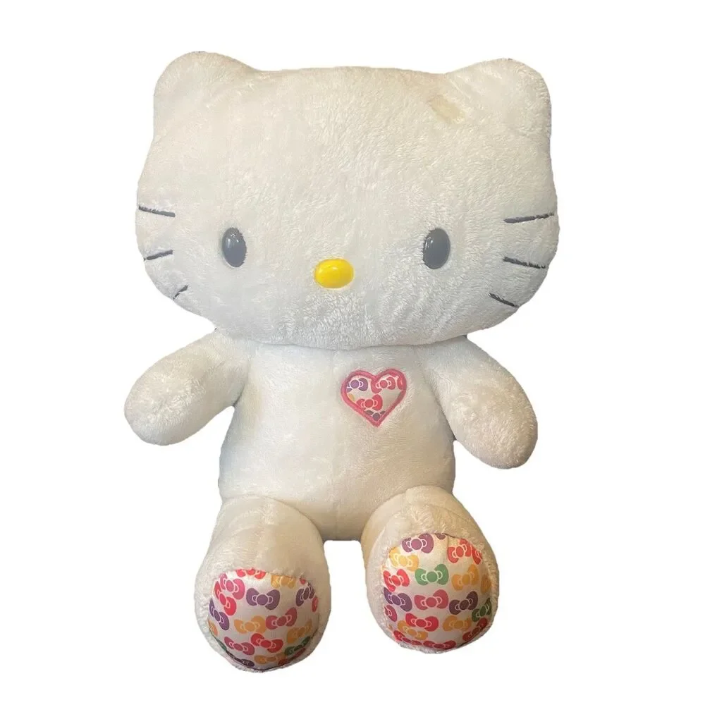 Vintage Build-A-Bear Hello Kitty Plush Sanrio 2009 Retired White Stuffed Animal